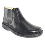 Bota Masculina Elástico e Zíper Leve Sapatoterapia Vicenza Preto