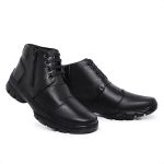 Bota Masculina de Zíper New Track Preto Sapatoterapia
