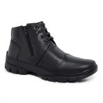 Bota Masculina de Zíper New Track Preto Sapatoterapia
