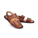 Sandália Masculina Anatômica Velcro Sapatoterapia Whisky