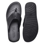 Chinelo Dedo Amortecedor Sapatoterapia Preto Santorini Couro 4012