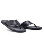 Chinelo Dedo Amortecedor Sapatoterapia Preto Santorini Couro 4012