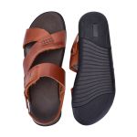 Sandália Masculina Couro 2 em 1 Sapatoterapia Comfort Whisky