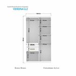 Guarda Roupa Casal 6 Portas Verona Branco Santos Andira