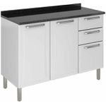 Balcão Cozinha Tarsila IG3G2-120 3 Portas 2 Gavetas Branco Itatiaia 