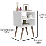 Mesa de Cabeceira Branco Luxo 1515 JB Bechara