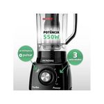 Liquidificador Mondial Turbo Power L-99 FB - Preto com Filtro 3 Velocidades 127V