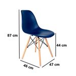 Cadeira Eames DKR Pés Palito Azul