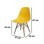 Cadeira Eames DKR Pés Palito Amarela