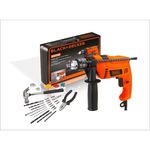 Furadeira de Impacto com Maleta e 82 Acessórios 127V HD555K88-BR Black Decker