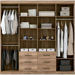 Guarda Roupa Casal Liverpool 8 Portas 6 Gavetas Atacama Santos Andira