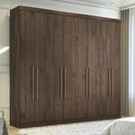 Guarda Roupa Casal com 8 portas e 4 gavetas Havana Master Vip 8.4 Ebano Santos Andira