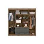 Guarda Roupa Casal Liverpool 8 Portas 6 Gavetas Atacama/Grafite Santos Andira