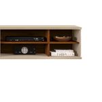 Rack Para Tv 70" Suspensa Greta Com Porta Deslizante Off White Nogueira Dj
