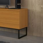 Rack Bancada Austin Para Tv Até 75'' Pés em Metal 2 Portas Cedro EDN Moveis