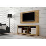 Rack com Painel para Tv até 50" Off white/Cinamomo Firenze Valde Moveis