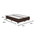 Base Box Queen Gazin 1,98 x 0,79 Suede Marrom Par
