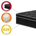 Colchão Queen Size D33 1,58x1,98 Perola Negra Gazin Preto