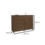 Cômoda Para Quarto 4 Gavetas Bali Amendoa Wood Primus