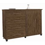 Cômoda Para Quarto 4 Gavetas Bali Amendoa Wood Primus