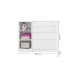 Cômoda Sapateira 1 Porta 4 Gavetas Amore Branco Qmovi