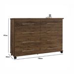 Cômoda 8 Gavetas Amendoa/Wood Jade Primus