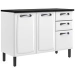 Balcão 3 Portas e 2 Gavetas Itatiaia New Premium Branco