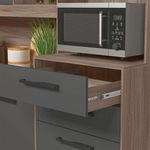 Armário de Cozinha 6 Portas 1 Gaveta Nature/Chumbo Salsa Nicioli