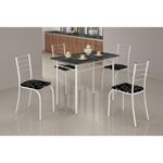 Mesa Com 4 Cadeiras Para Cozinha Rio Teixeira Branca