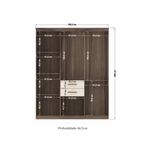 Guarda Roupa Casal Verona 8 Portas 2 Gavetas Castanho/Off white Santos Andira