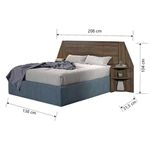 Cabeceira Casal Brescia Café Wood Conquista