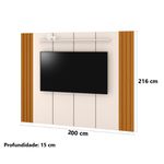Painel para TV 75" Veyron 2,00 Off White/Credo EDN Moveis