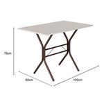 Mesa de Jantar com 4 Cadeiras Atlanta Base Cabo Frio Marrom Corten Teixeira