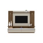 Painel para TV ate 65 Polegadas 2 Portas 2,20m Sao Luis Off White Nogueira Linea Brasil