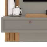 Painel Home para TV até 60" Pitanga Amendoa/Titanio Linea Brasil