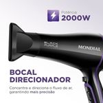 Secador de Cabelo Mondial Black Purple SCN-01 127V