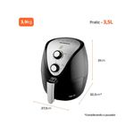 Fritadeira Elétrica Sem Óleo Air Fryer 3,5L Mondial Family AF30 Preto 127V