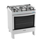 Fogão Esmaltec 5 Bocas Ágata com Mesa de Inox e Acendimento Automático Bivolt