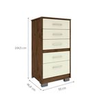 Cômoda 5 Gavetas Primacy Capuccino/Off white Batrol