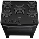 Fogão 5 Bocas Mesa de Vidro Atlas Agile Up Glass Preto Bivolt
