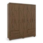 Guarda Roupa Casal 6 Portas 4 Gavetas Capuccino Primacy Batrol