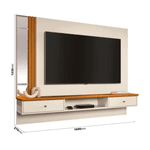 Painel Arezzo para TV até 55" 2 Portas Off White/Cedro EDN
