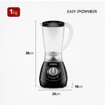 Liquidificador Mondial 1,5L Easy Power 550W L550B 127V