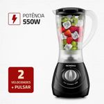 Liquidificador Mondial 1,5L Easy Power 550W L550B 127V