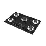 Fogão Cooktop 5 Bocas Chamalux Ultra Chama Preto