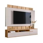Painel Suspenso para TV até 70" 2 Portas Teca Supremo