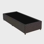 Cama Box Solteiro Gazin Poliéster 2,03x0,96 Preto