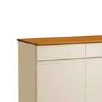 Buffet Aparador Magnum 3 Portas 3 Gavetas Off White/Cedro EDN Moveis