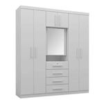 Guarda Roupa Casal com Espelho Advantage 7 Portas 4 Gavetas Branco Batrol