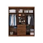 Guarda Roupa Casal com Espelho Advantage 7 Portas 4 Gavetas Cappucino Batrol